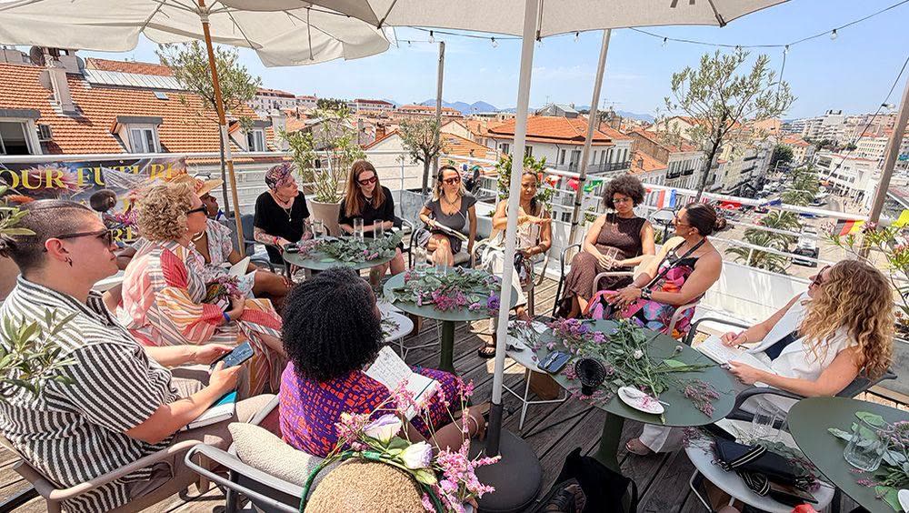 A rooftop leadership circle in Cannes