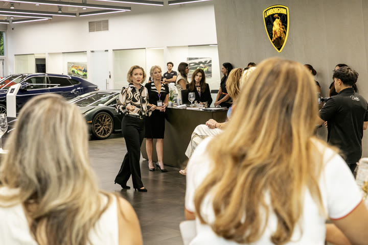 Guests at the Lamborghini Miami book evening.