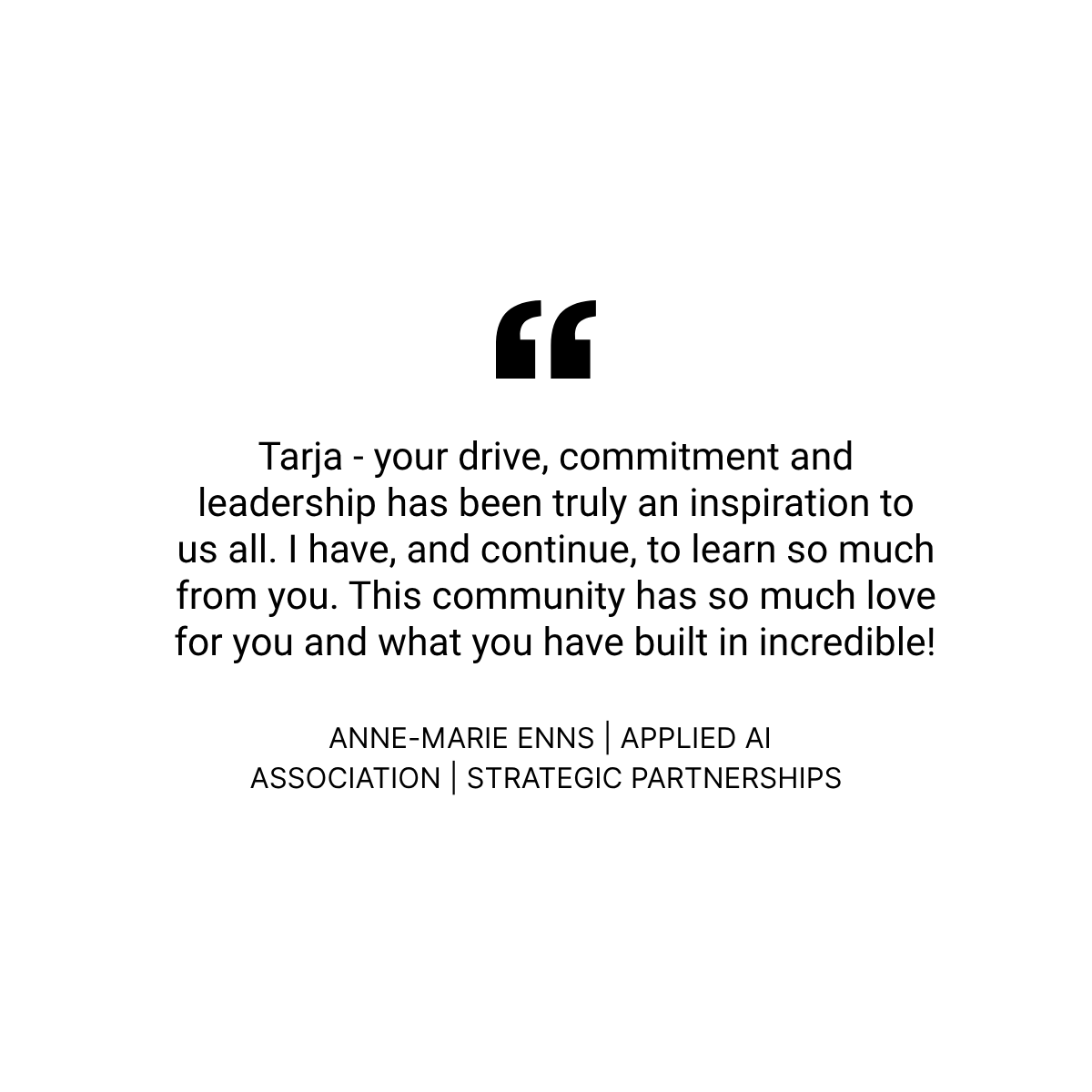 Testimonial for Tarja Stephens